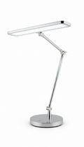 Polished silver LED desk lamp