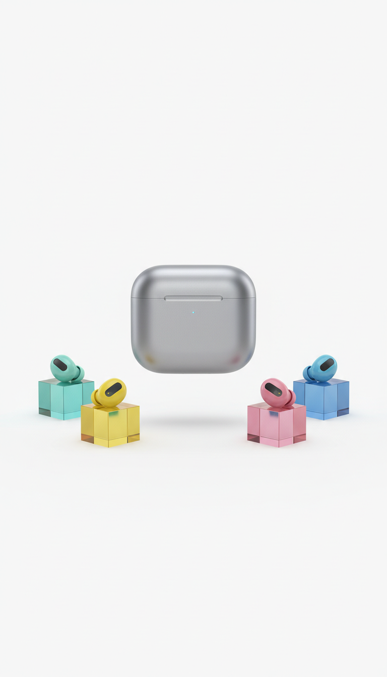 Metallic Wireless Earbuds Case